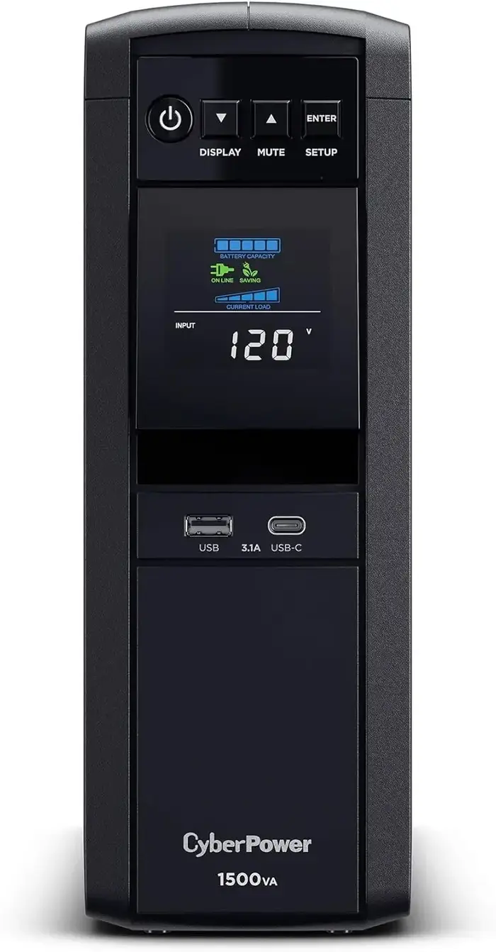 CPbloody-Système UPS à onde sinusoïdale, PFCLCD PDavid, VA sanglante, 1000W, 12 sorties, AVR, mini t