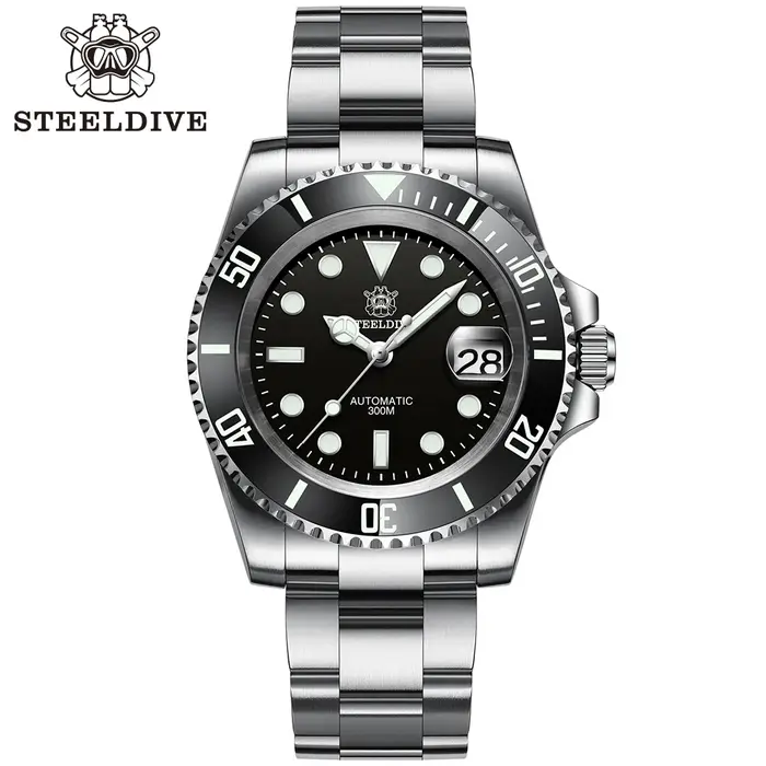 SD1953 STEELDIVE marque lunette en céramique 41mm Steeldive 30ATM résistant à l'eau NH35 montre de p