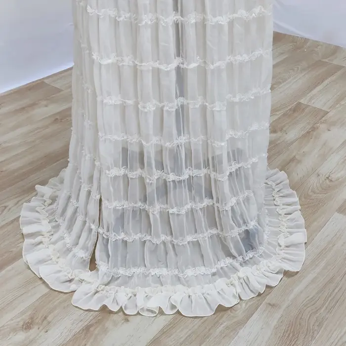 Robe de maternité plissée en mousseline de soie, Sexy, épaules dénudées, haut court, pour femmes enc