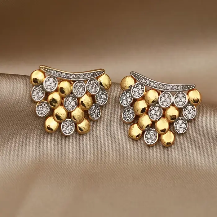 Boucles d'oreilles en perles de cristal pour femmes, nouveau Design de vue, marque de mode, bijoux e