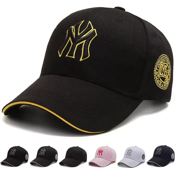 Chapeaux quatre saisons pour hommes, tendance, noir, rétro, brooklyn, lettre brodée, Baseball, coton