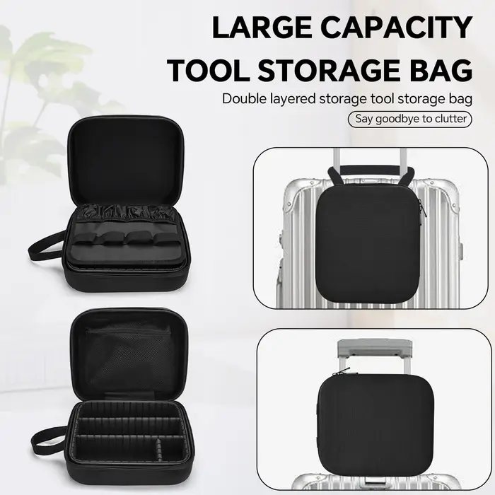Boîte à outils de coiffure professionnelle, mallette de rangement Durable pour ciseaux, rasoirs et t