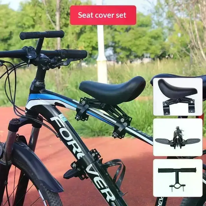 Siège enfant avant vélo guidon pédales sécurité bébé VTT randonnées sorties en famille activités extérieures