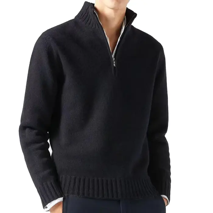 Automne hommes col roulé chandails tricots pulls couleur unie à manches longues pull mâle décontract