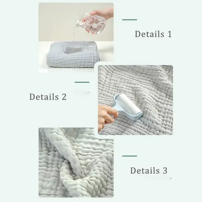 Serviette de bain bébé 6 couches coton - Lange emmaillotage mousseline bulles 105x105cm