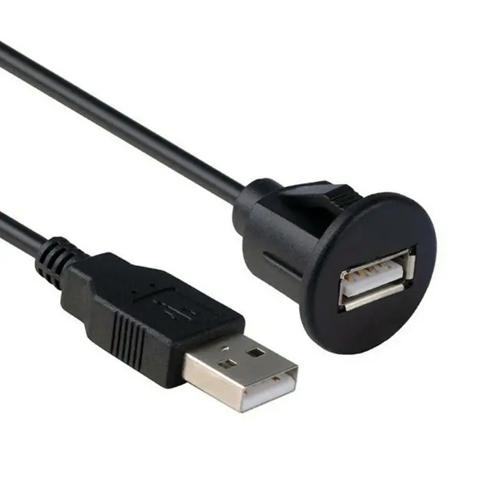 Ligne de montage encastré pour tableau de bord de voiture, câble d'extension de panneau de Port USB 