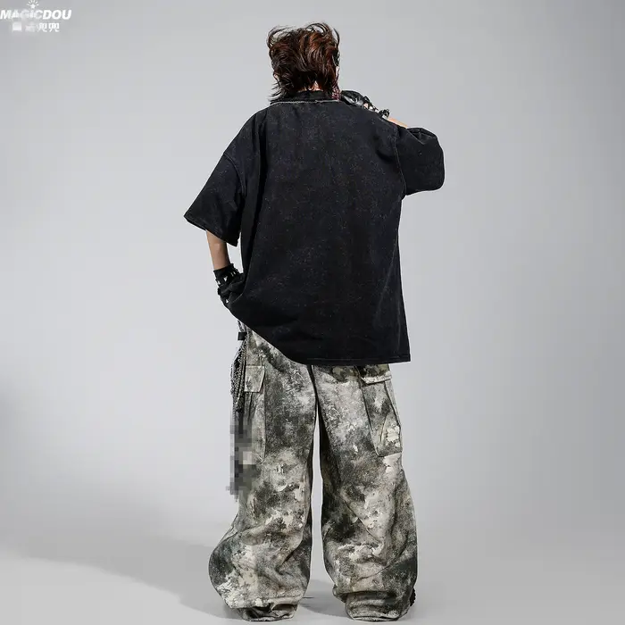 Ensemble de tenue de danse pour enfants, style hip-hop, streetwear, jazz, unisexe, pour spectacle, v