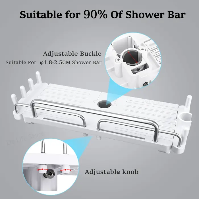 etagere salle de bains sans percage Étagère de douche extensible avec crochet, sans propositions, sh