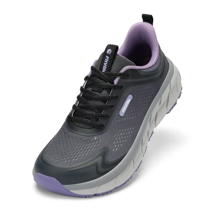 Chaussures de course pour femmes Fitville, chaussures de sport à large boîte à orteils, antidérapant