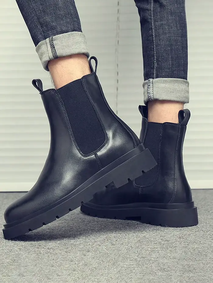 Bottines à double élasticité pour hommes