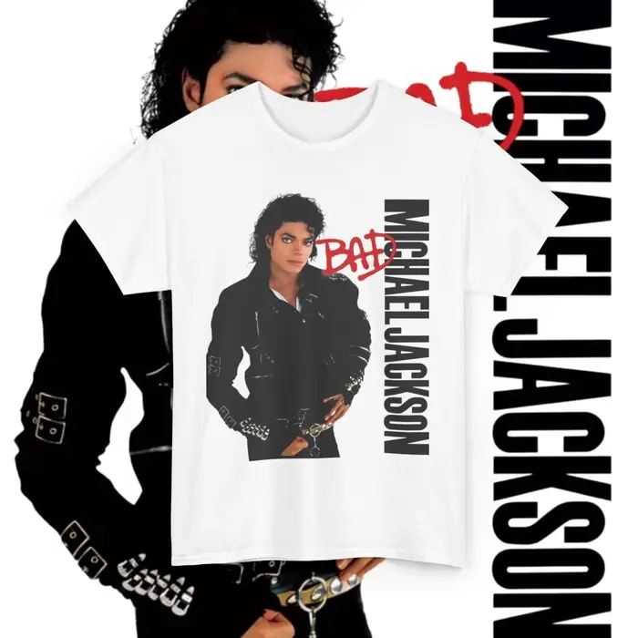 Noir ou blanc - Michael Jackson MJ nouveau t-shirt pour homme unisexe col rond 100% coton manches co