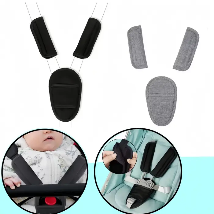 Coussinets de sécurité doux pour bébé harnais de voiture et poussette anti-étranglement sécurité bébé sorties en famille occasions cadeaux de naissance