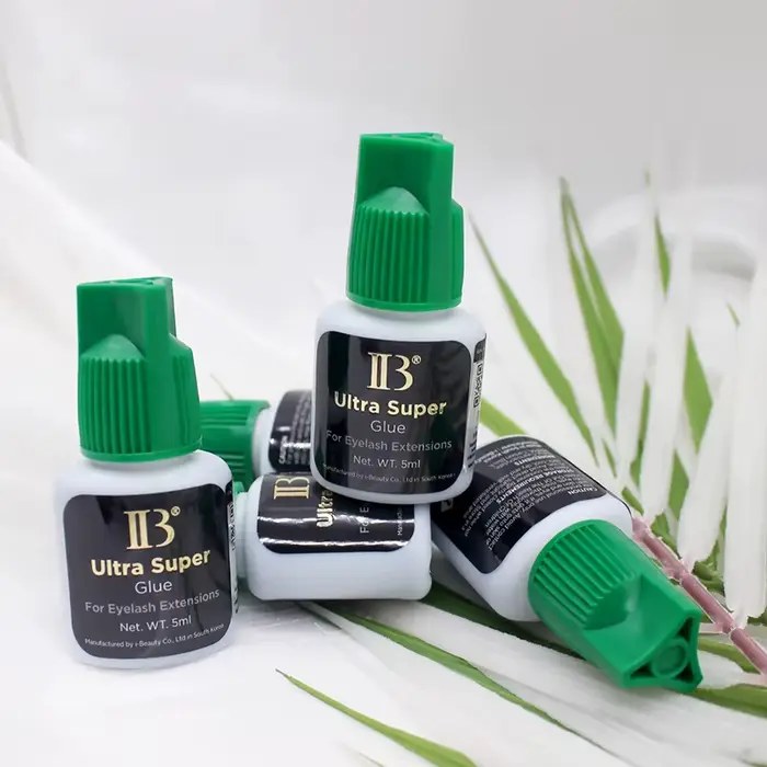 50 bouteilles IBeauty Ultra Super colle pour Extensions de cils 5ml IB capuchon vert faux cils adhés