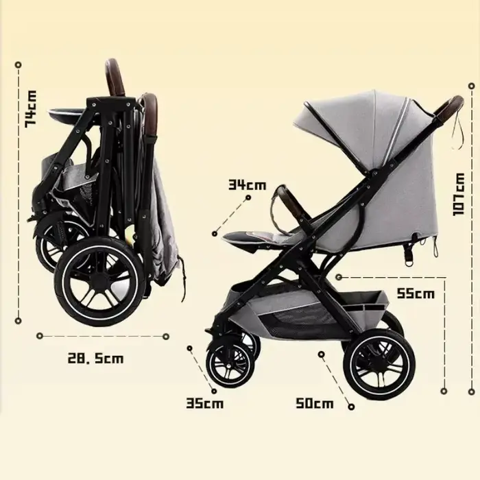 Poussette pour bébé, paysage élevé, portable, ultra-légère, poussette de voyage pour nouveau-né, pou