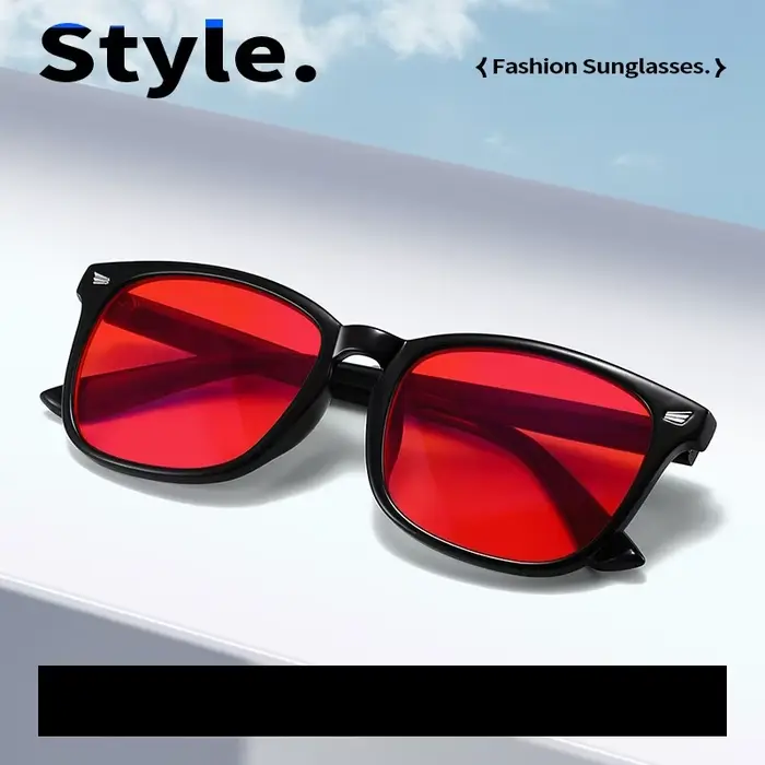 VIVIBEE classique rouge lentille bleu lumière bloquant lunettes carré hommes meilleur sommeil Anti f
