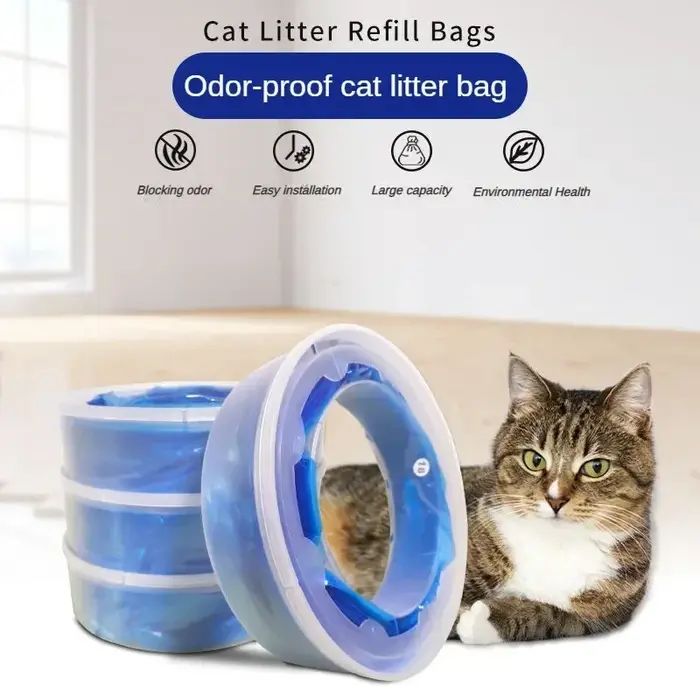 LitterLocker chat bac à litière sacs poubelle chats toilette désodorisation sac poubelle vert stéril