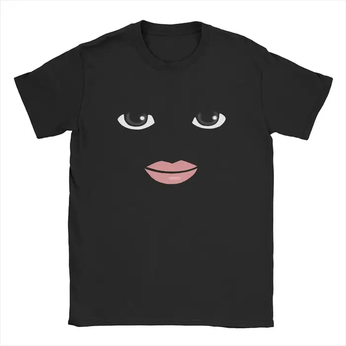 Col rond manches courtes vêtements été nouveauté Harajuku Streetwear Robot Robloxs femme visage jeu 