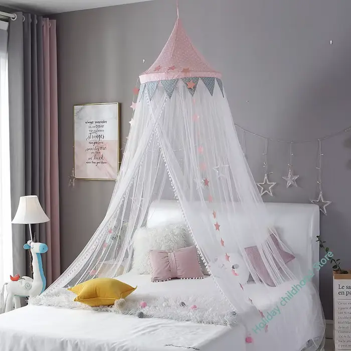 Moustiquaire de lit pour bébé rideau de chambre de fille protection anti-moustiques élégante décoration de chambre enfant occasion spéciale
