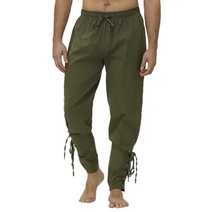 Pantalon de Pirate à cordon de serrage, Costume Viking pour hommes, pantalon médiéval de la Renaissa