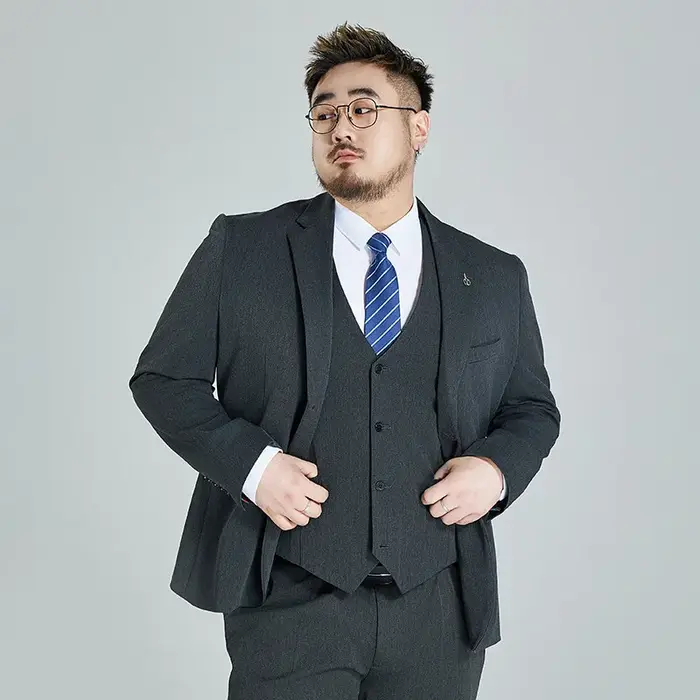 Costume élastique grande taille Shanxi pour mariage, tenue formelle pour le témoin et le marié, ense