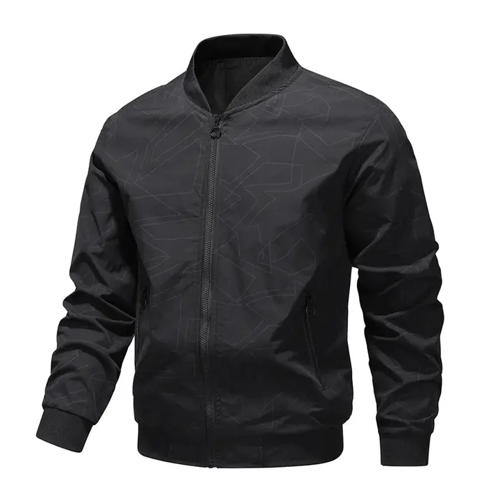 2025 printemps et automne nouveau col de Baseball court ample couleur unie veste hommes d'affaires d