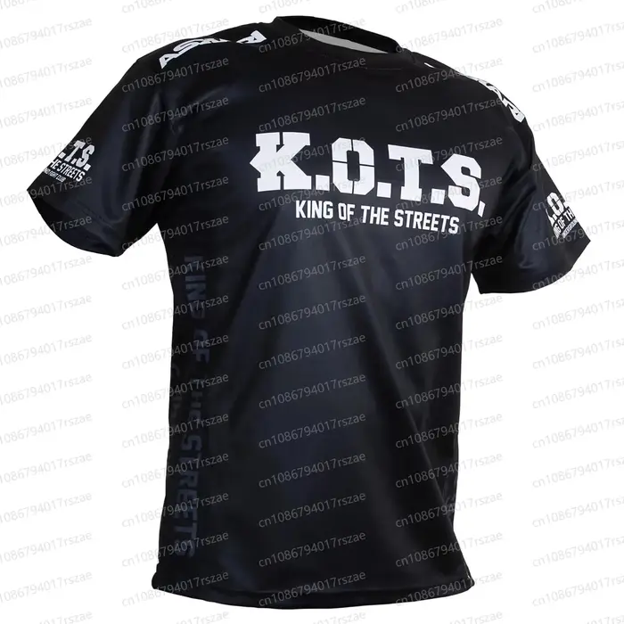 ASKARI-T-shirt de boxe respirant à manches courtes pour homme, t-shirt de sport en maille, entraînem