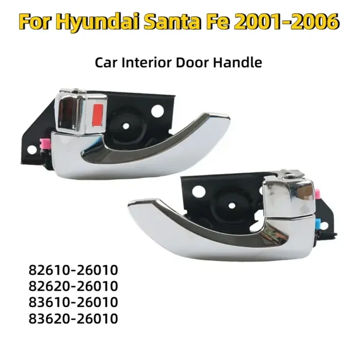 Poignée de porte intérieure pour Hyundai Santa Fe 2001-2006 élégante et robuste pour un intérieur de voiture moderne et sûr