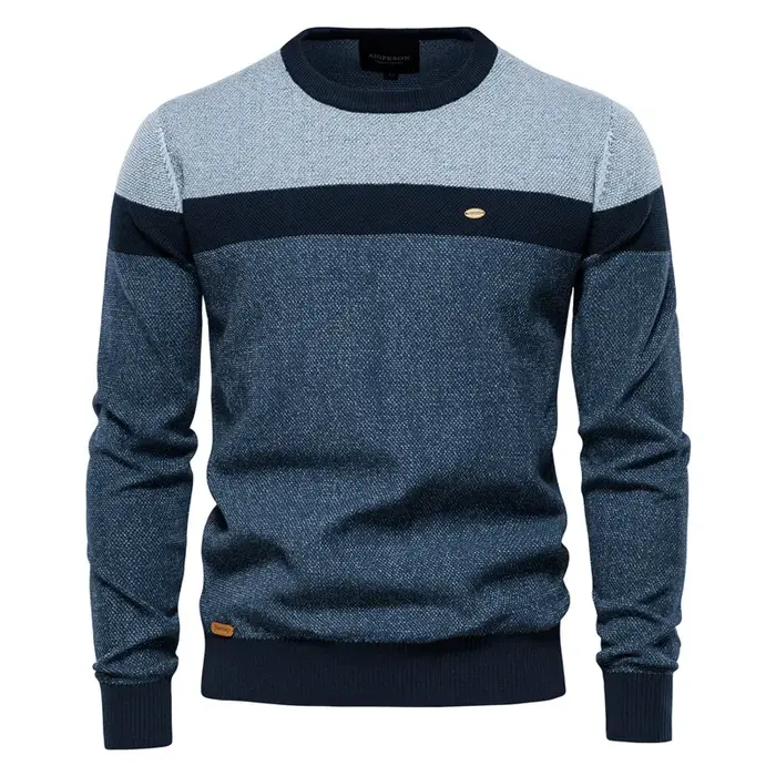 AIOPESON épissage chandail homme pull col rond homme haute qualité pull chandails tricot homme nouve