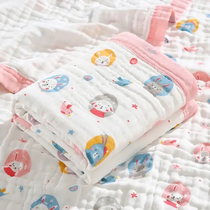 Couverture bébé 6 couches en gaze de coton 100% enveloppe respirante douce pour nouveau-né serviette de bain et emmaillotage pour bébé occasions spéciales