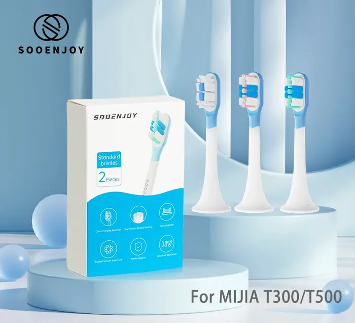 Têtes de brosse à dents de rechange pour Xiaomi MIJIA T300 T500, brosse à dents électrique sonique, 