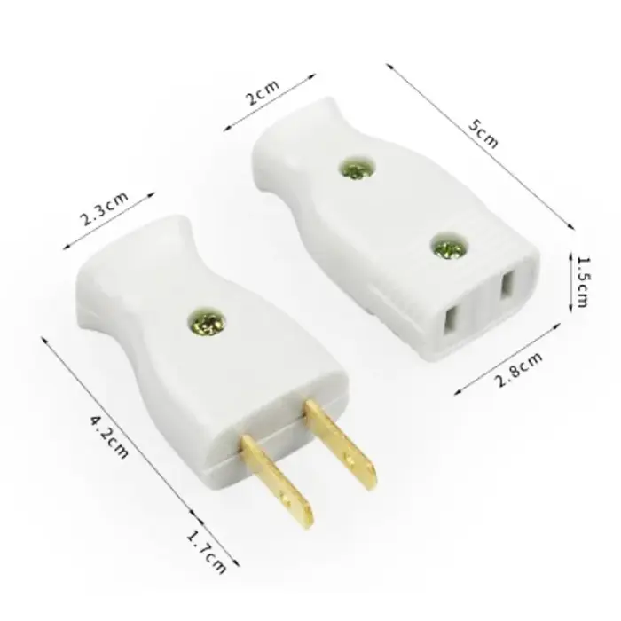 Adaptateur de prise de câblage américain en bakélite, 2 pôles, 15A, femelle, mâle, prise, connecteur