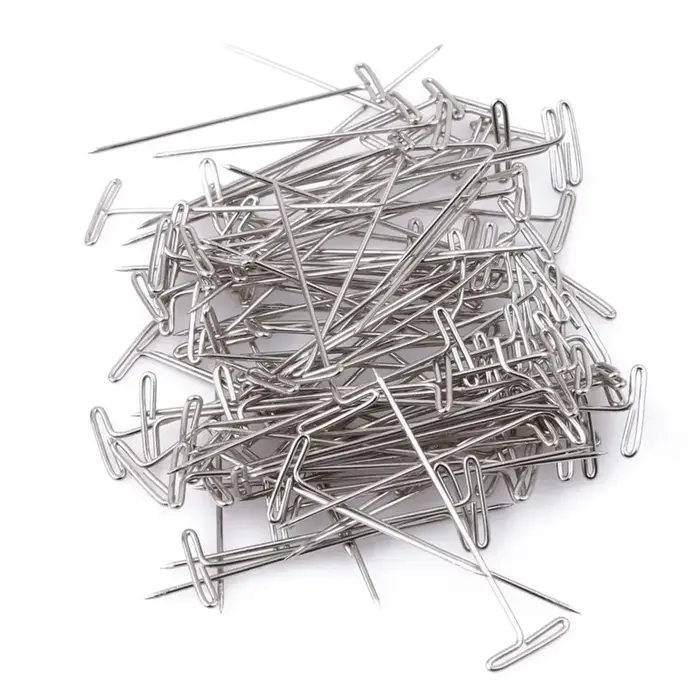 Aiguilles à broches en T 27/32/38/45/51MM, 50/100 pièces, pour la fabrication de perruques, pour blo