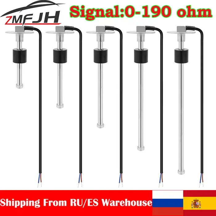 AD 0-190 Ohm capteur de niveau de carburant 100MM 125MM 150MM 200MM 300MM 400MM 575MM adapté pour ba