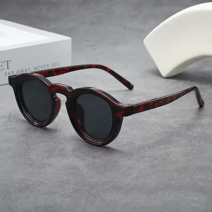 Lunettes de soleil rondes rétro à petite monture, personnalisées, haut de gamme, pour hommes et femm