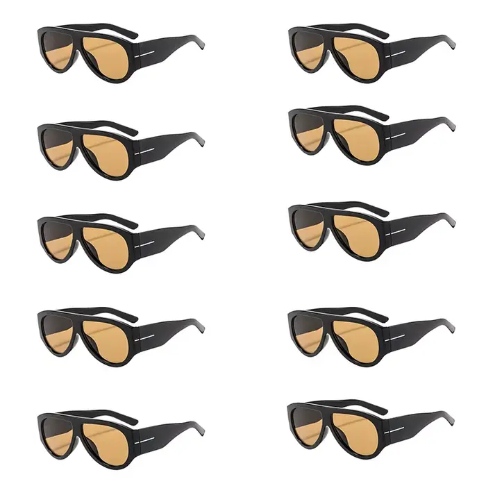 Lunettes de soleil de luxe Y2K surdimensionnées pour femmes, monture large, verres dégradés, style r