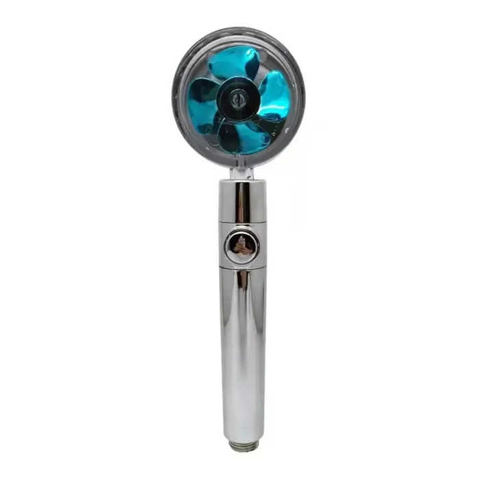 Pommeau de douche rotatif à 360 degrés avec petit ventilateur, économie d'eau, jet de pluie haute pr