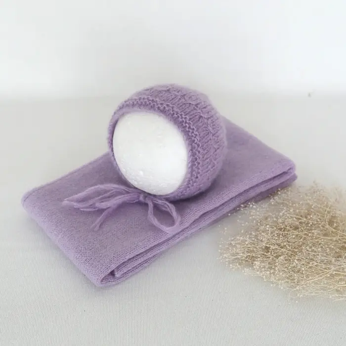 Nouveau-né Stretch Wrap un joli ensemble de chapeau en dentelle casquette bébé photographie accessoi