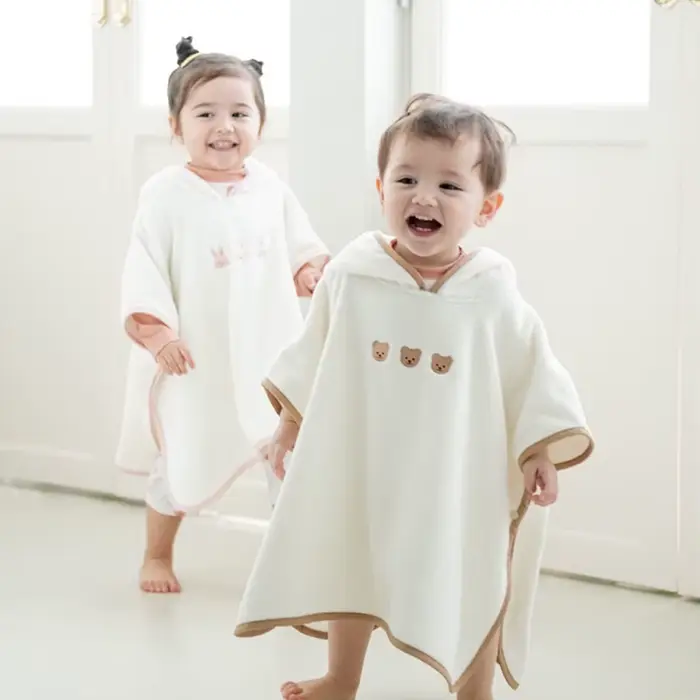 Serviette de bain à capuche en velours de corail doux pour bébé, peignoir pour enfant, mignon, Anima
