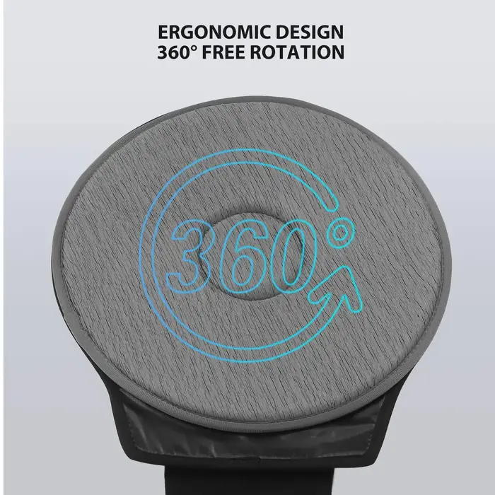 Coussin de siège de voiture rotatif à 360 degrés en fibre de polyester douce avec mousse à mémoire de forme pour entrée/sortie facile et soutien personnalisé