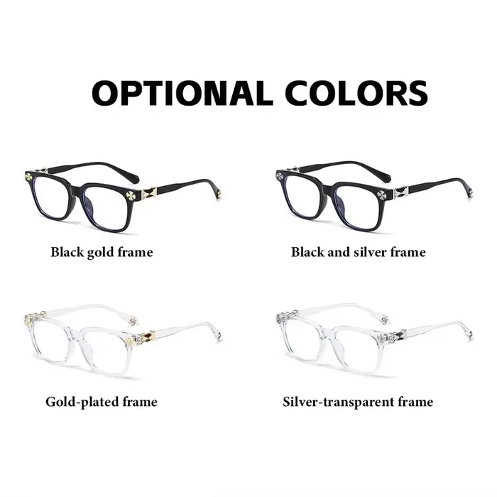 Nouvelles lunettes anti-lumière bleue pour femmes 2026, monture surdimensionnée avec strass, protect