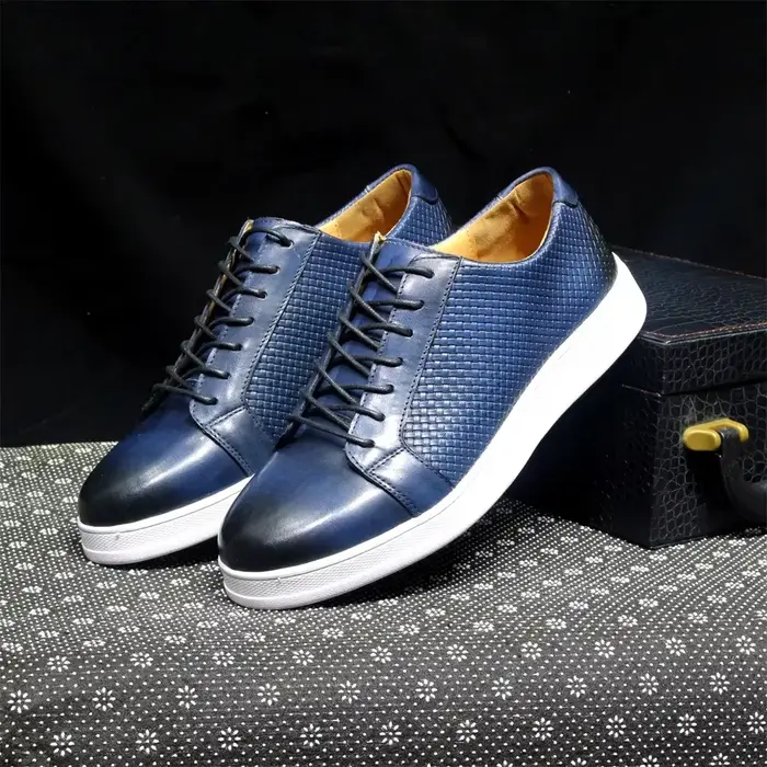 Derby classique pour hommes chaussures décontractées vache en cuir véritable à lacets confortable conduite baskets plat 