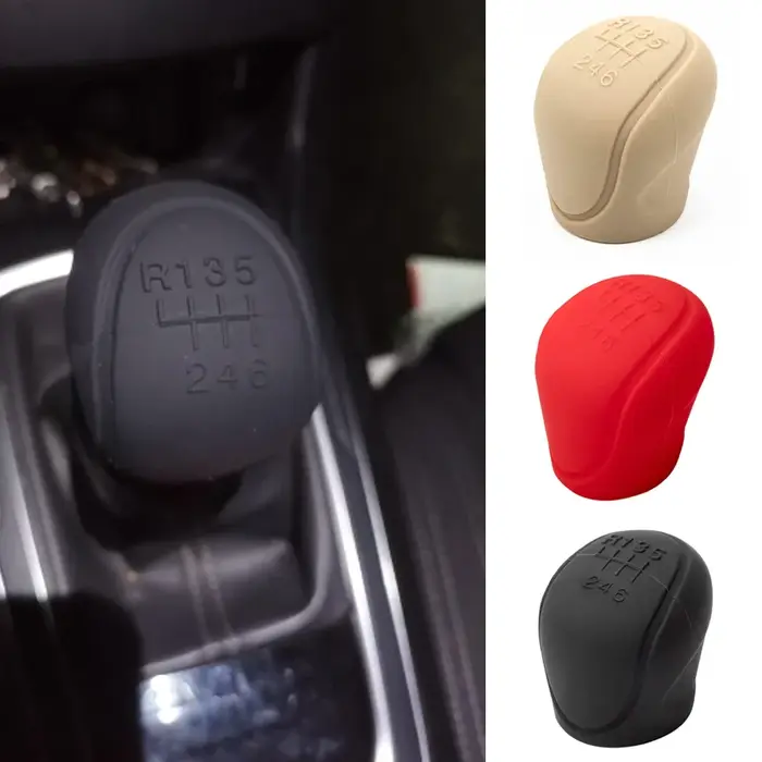 Couvercle de pommeau de levier de vitesse en silicone antidérapant pour voiture housses de protection manuelles à 6 vitesses accessoire d'intérieur de luxe pour femmes et hommes