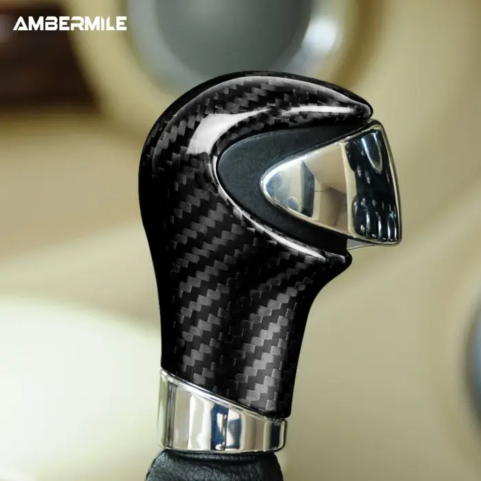 Couvercle de Pommeau de Levier de Vitesse en Fibre de Carbone group, Accessoires Décoratifs de Rénov