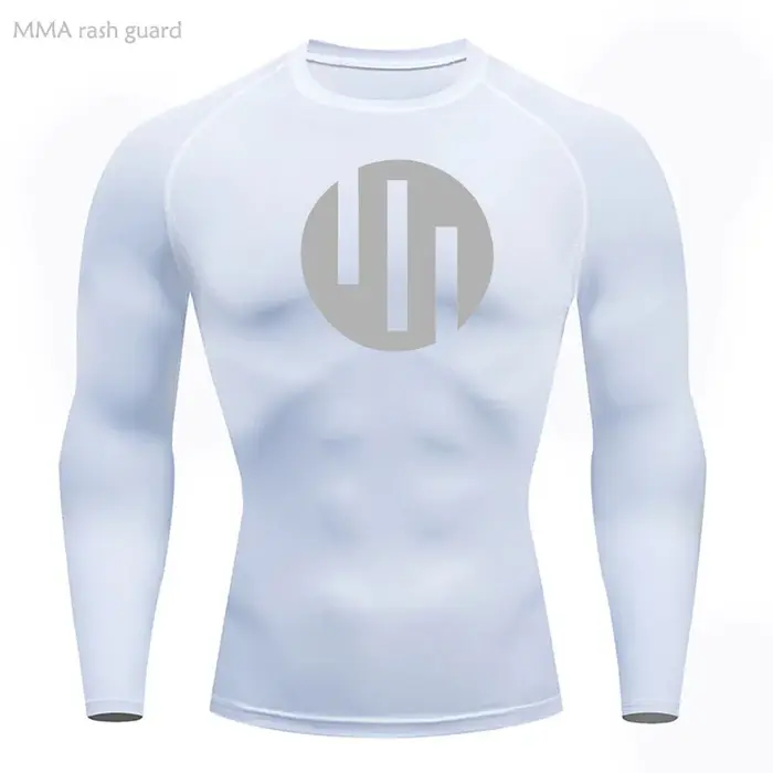 T-shirt de compression à manches longues pour homme – Idéal pour l'entraînement, la gym, la course –