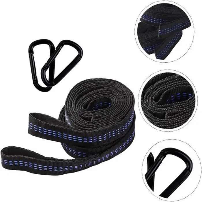 Sangles de hamac 2 pièces, sangles en Polyester renforcé spécial, sangles de hamac barbelées à haute
