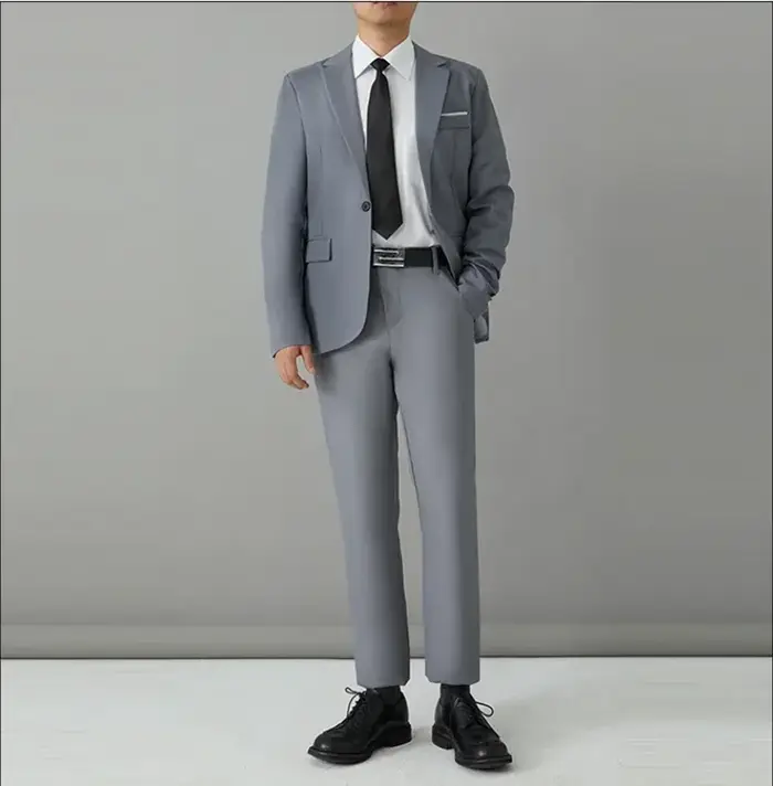 S-8XL costume hommes mode décontracté en plein air (Blazer + pantalon) Gentleman affaires mariage co