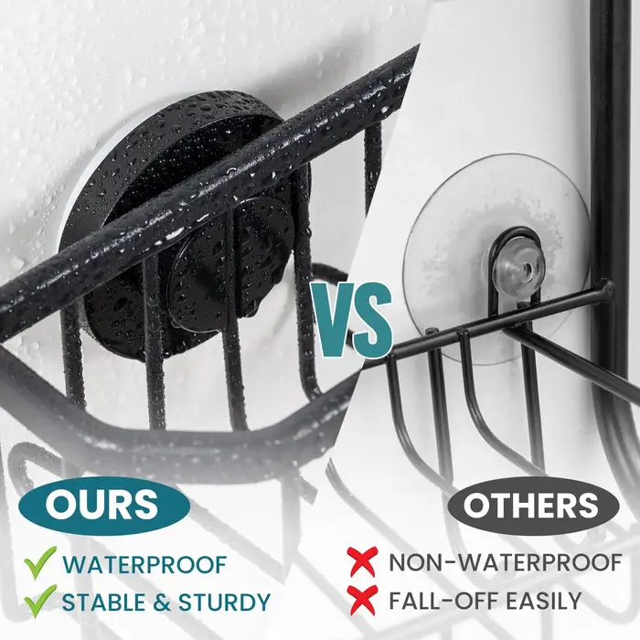 Support à éponge TAILI avec ventouse puissante, support à éponge pour évier amovible, en aluminium a