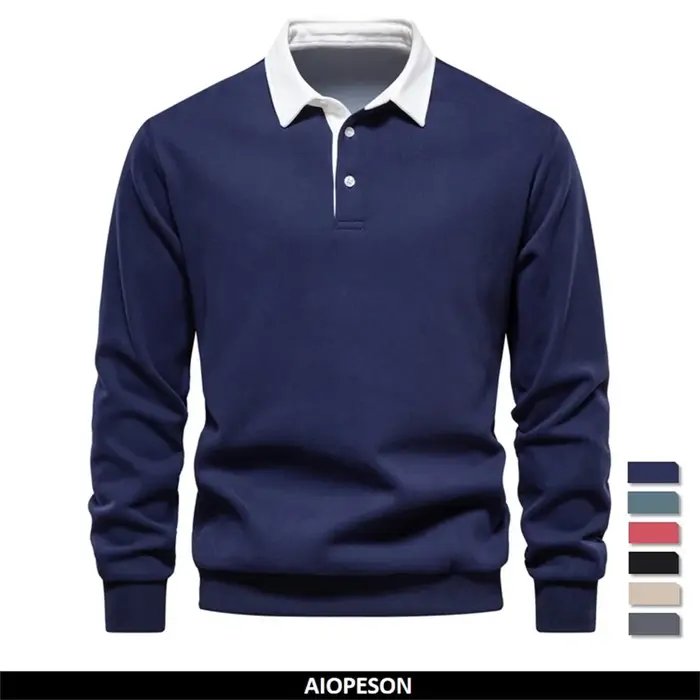 Sweat-shirt à col Polo pour hommes, nouveau Design à la mode, vêtements décontractés et sociaux, en 