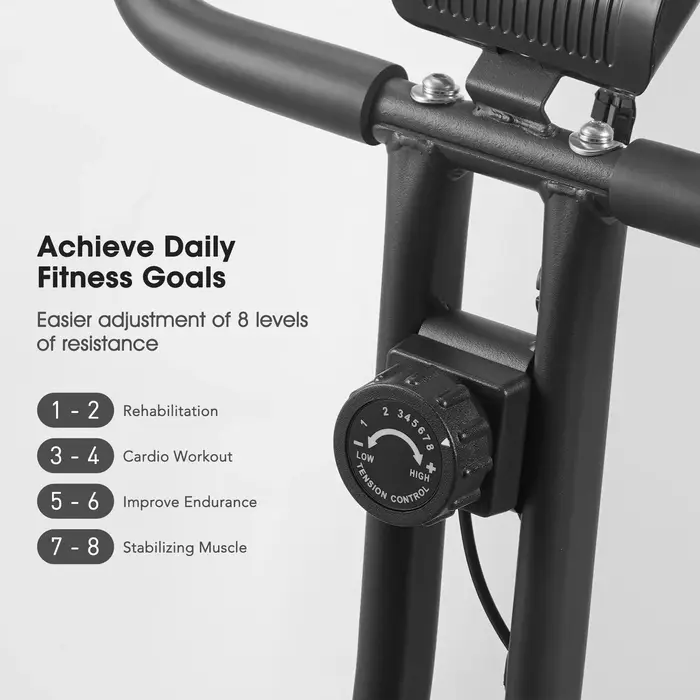 Vélo d'exercice pliant vélo stationnaire couché vélo d'exercice Machine maison avec moniteur LCD sup