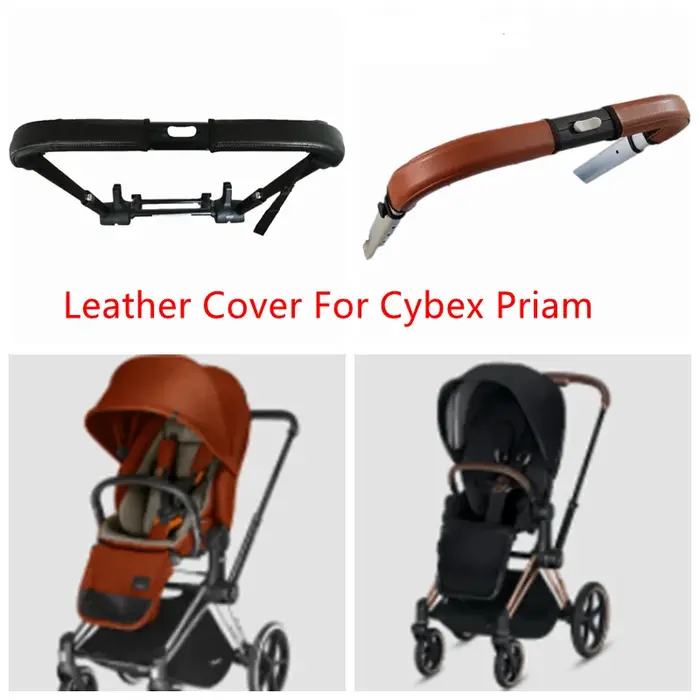 Nouvelle housse de protection en cuir PU pour poignées de poussette Cybex Priam, protège-poignées, a